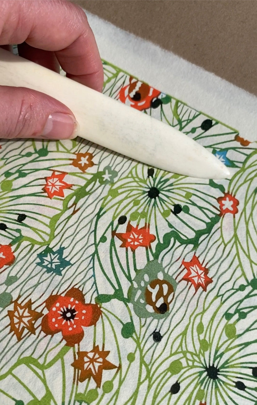 Katazome-shi Botanical Green Orange White