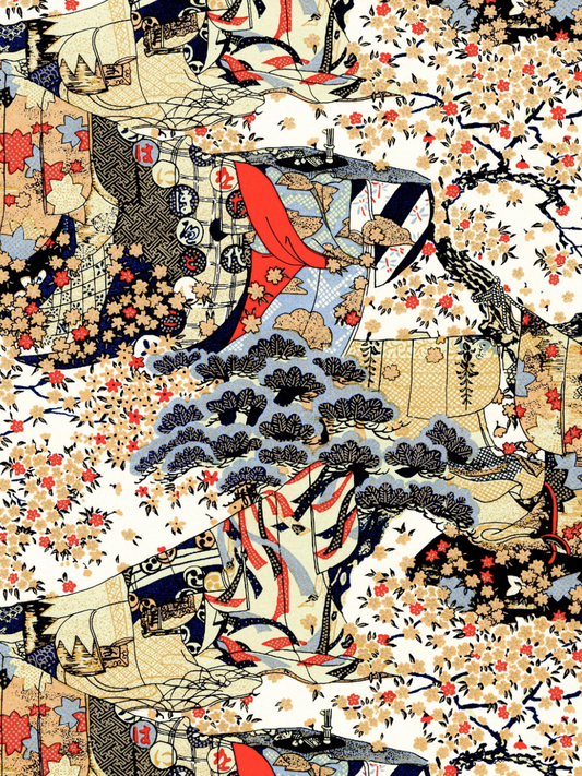 Chiyogami Botanical and Hints of Home
