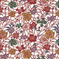 Katazome-shi Floral Maroon Green and Gold